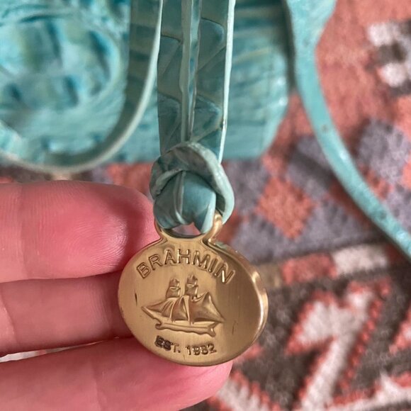 Brahmin medium turquoise Anytime tote - Picture 4 of 5